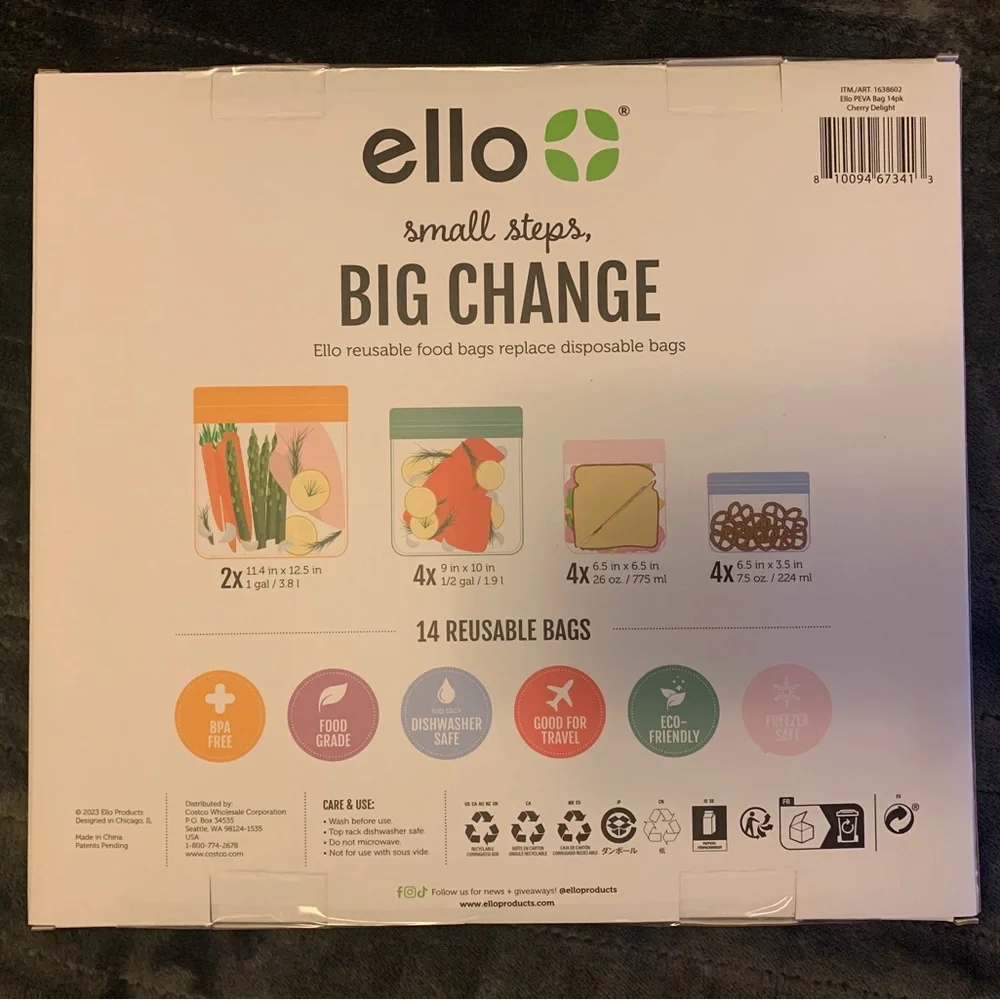 ELLO REUSABLE FOID BAGS